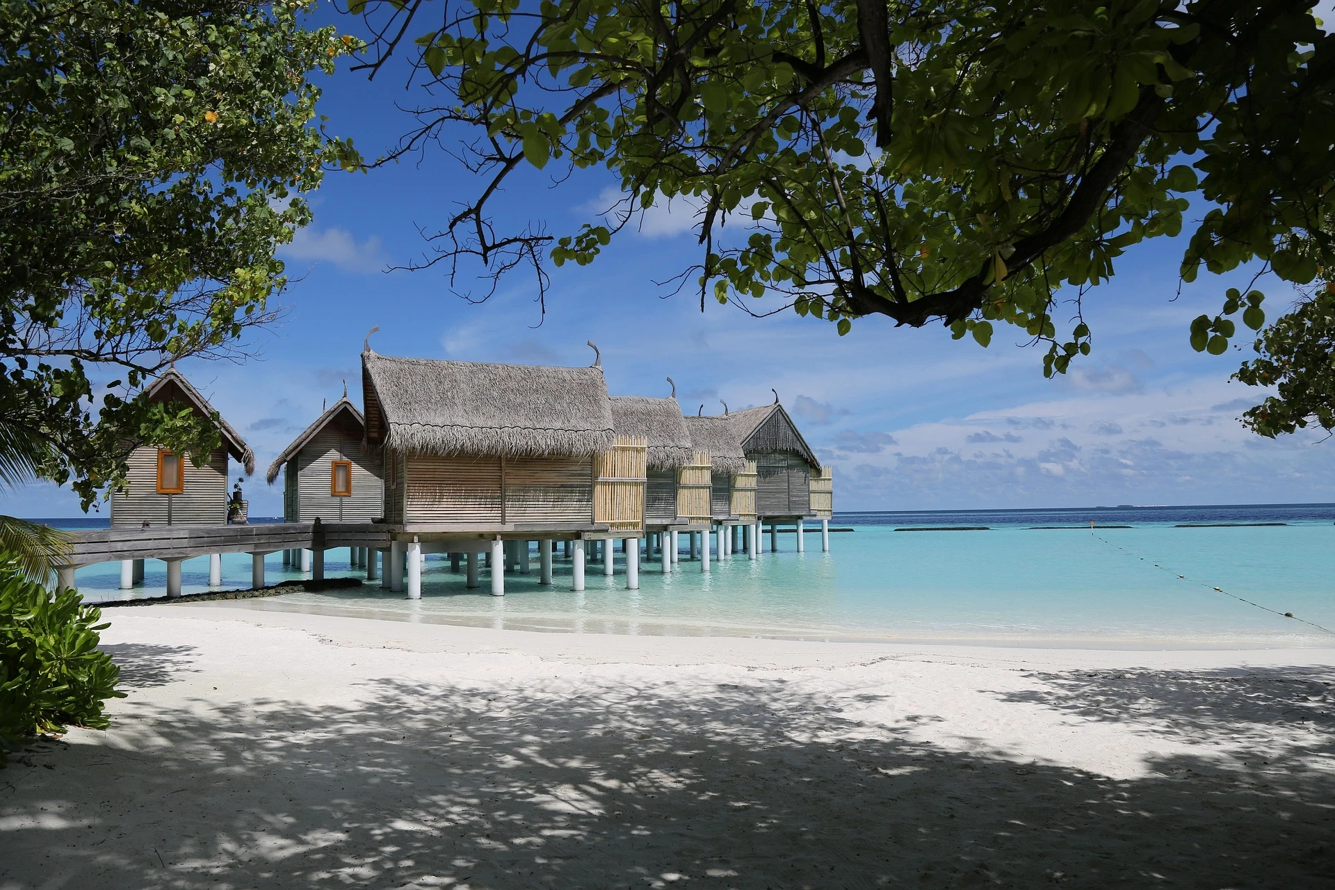 Private-island resorts and overwater villas