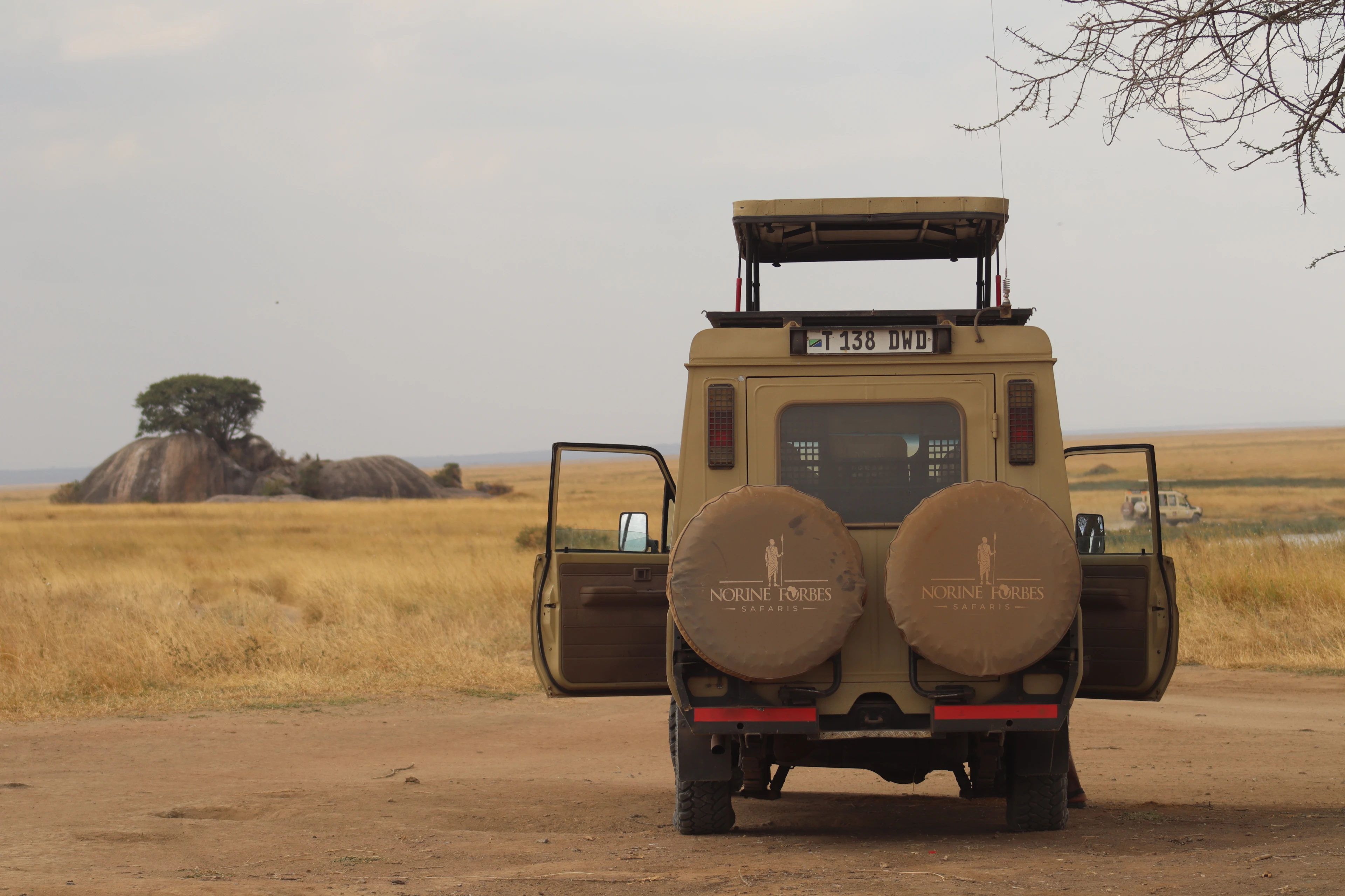 Norine Forbes Safaris vehicle in the East African wilderness
