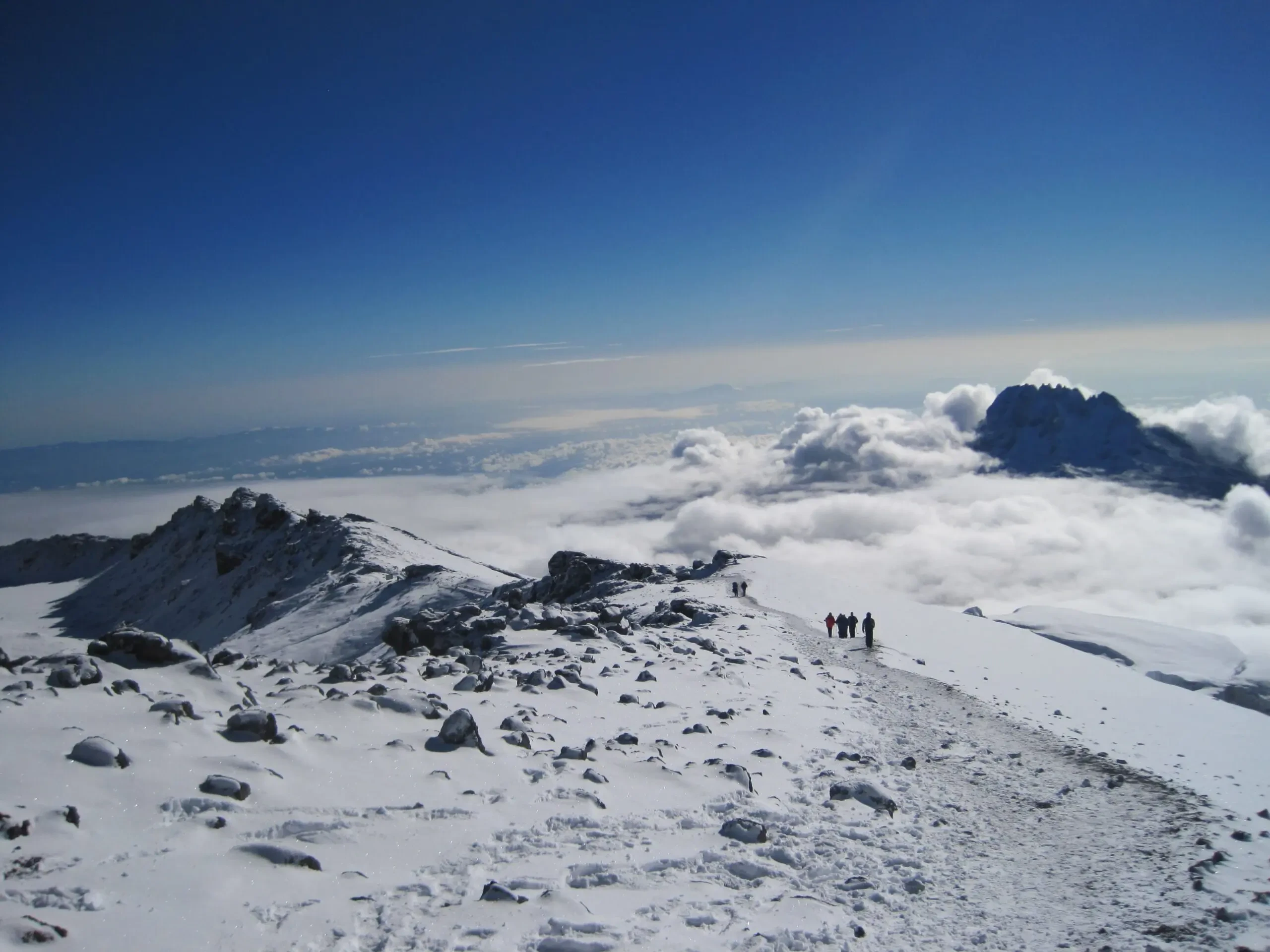 High-altitude landscape on Mount Kilimanjaro