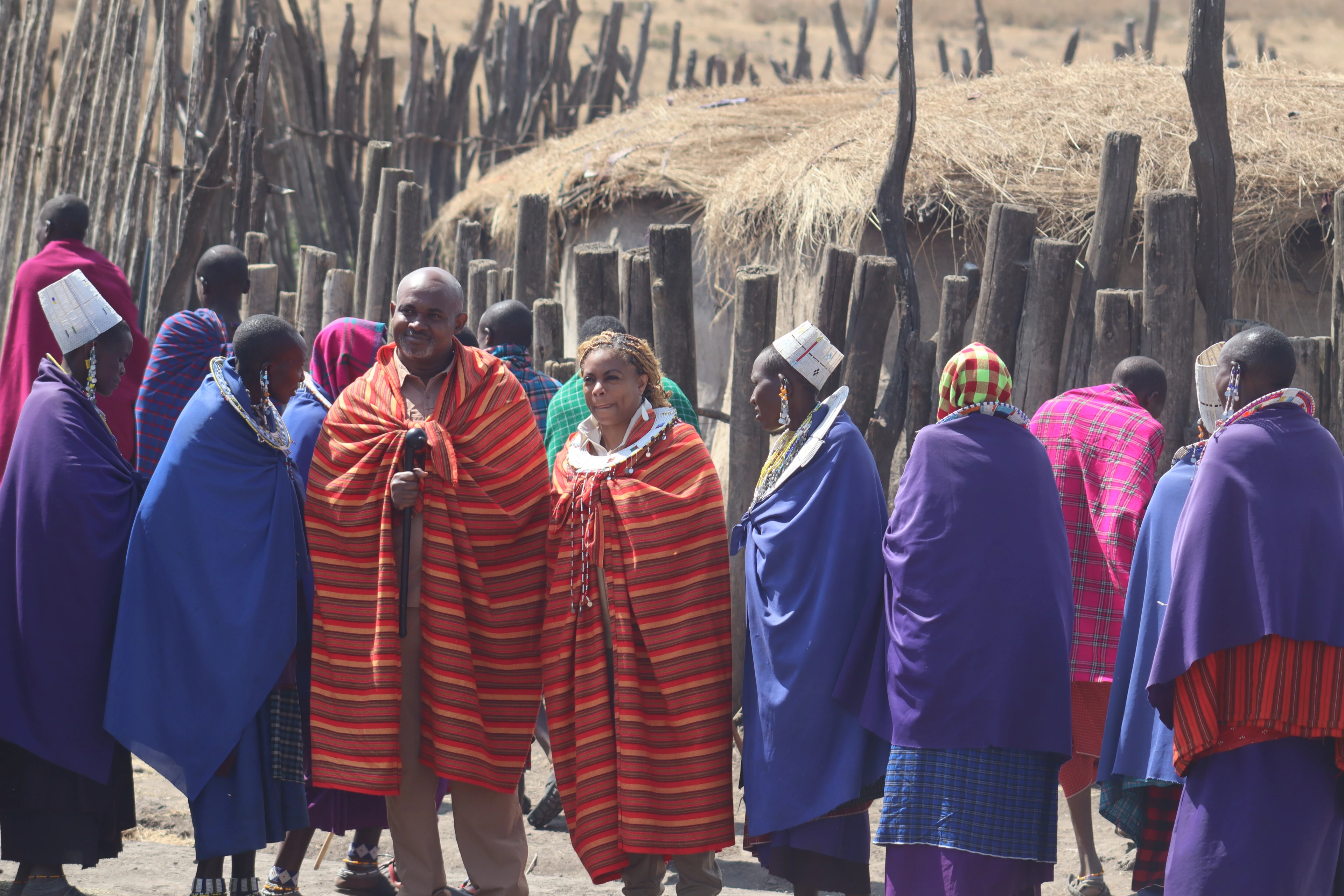 Norine Forbes guests sharing a cultural experience in East Africa